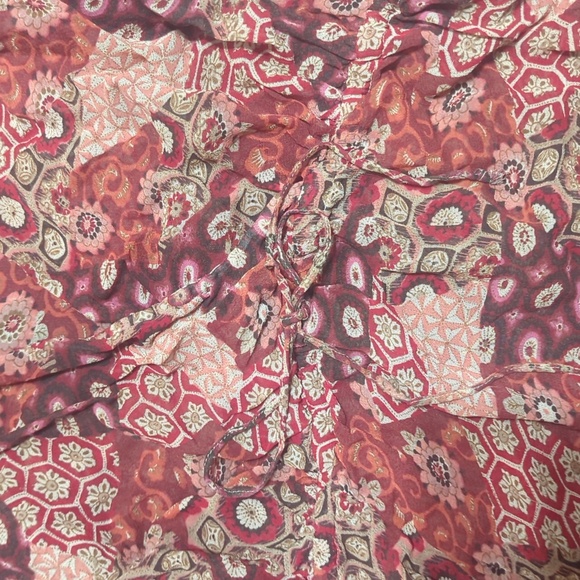 Bohemian multi colored thin blouse, adjustable waist - Picture 2 of 3